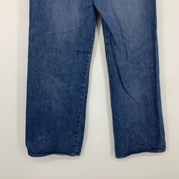 Veronica Beard Jeans Taylor Relaxed Wide Leg High Rise Blue Denim - Picture 10 of 10